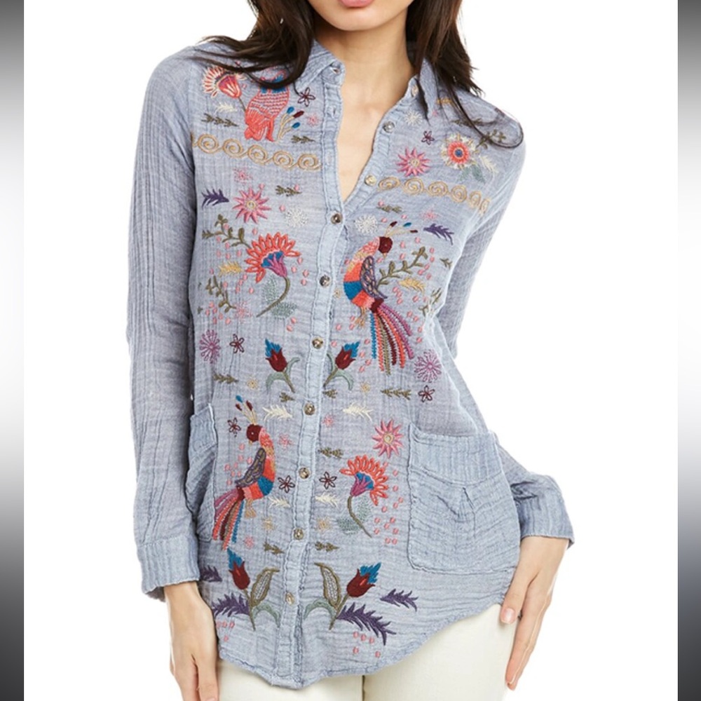 Johnny Was Lucy Painters Blouse